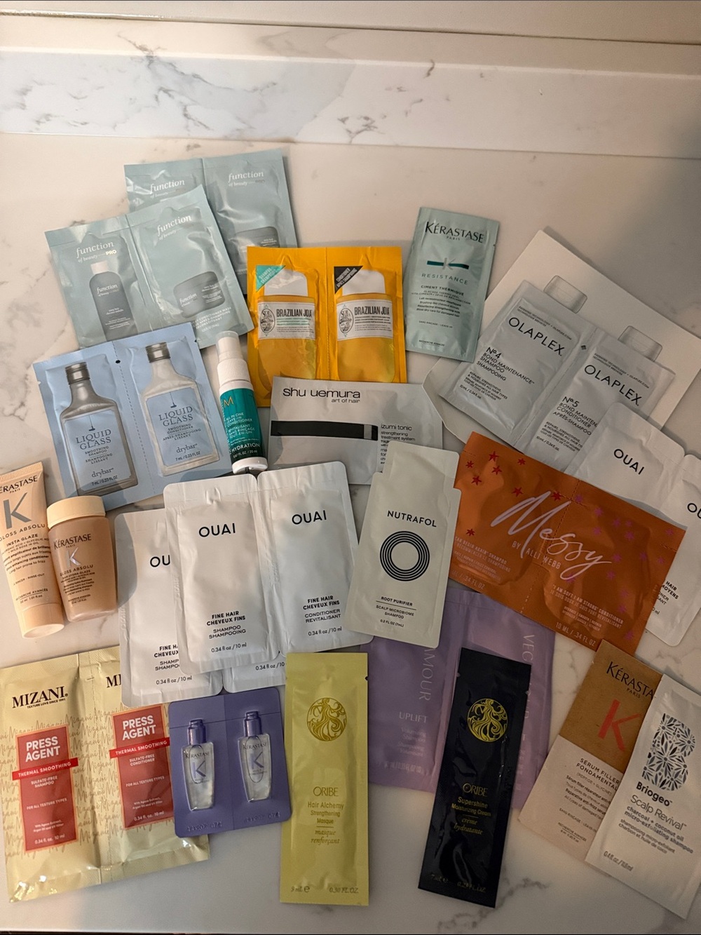 Luxury hair care sample bundle! Comes with all samples pictured! New.